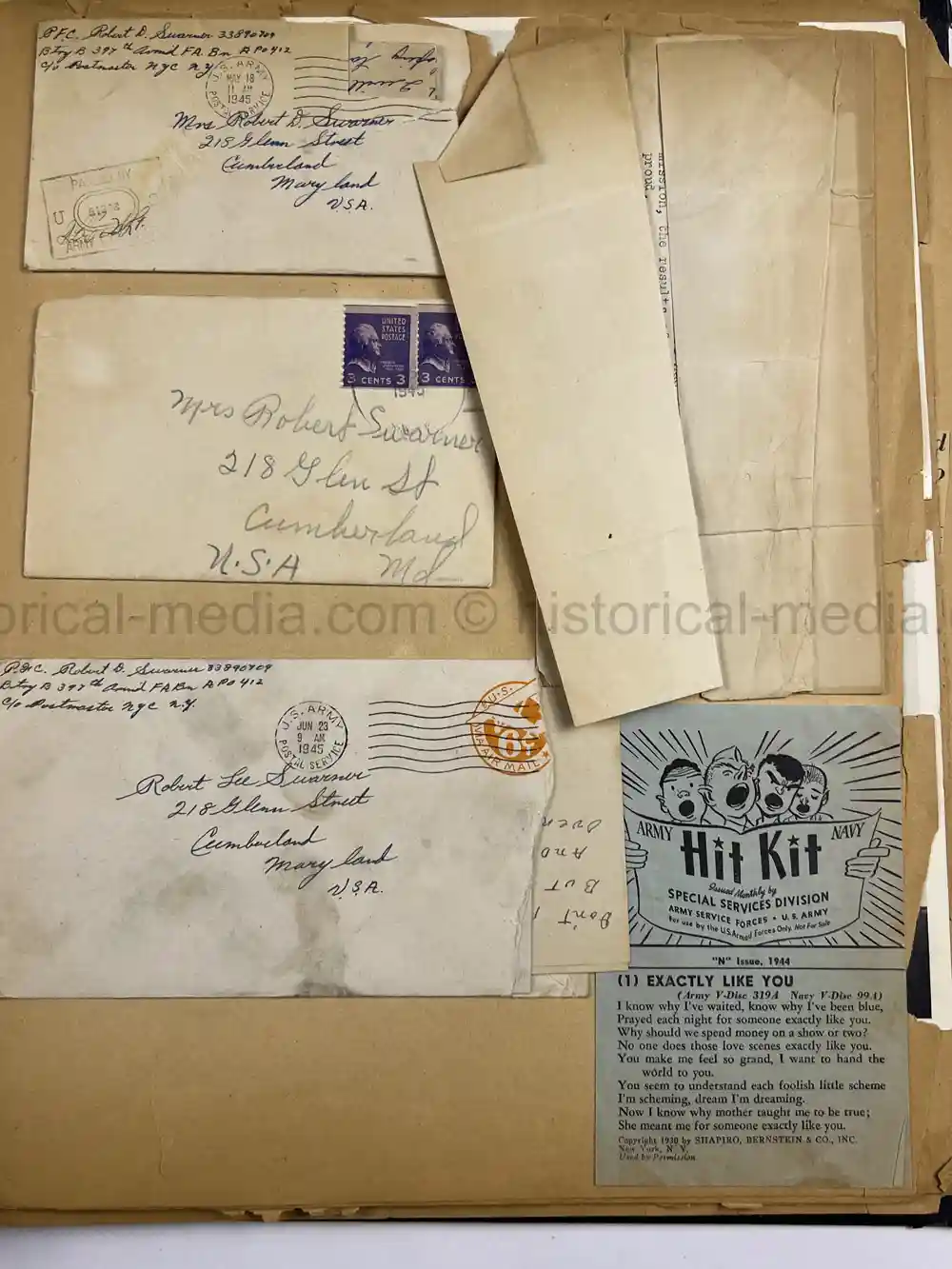 US WWII GI'S PHOTO ALBUM - 16th ARMORED DIVISION - GERMAN INSIGNIA