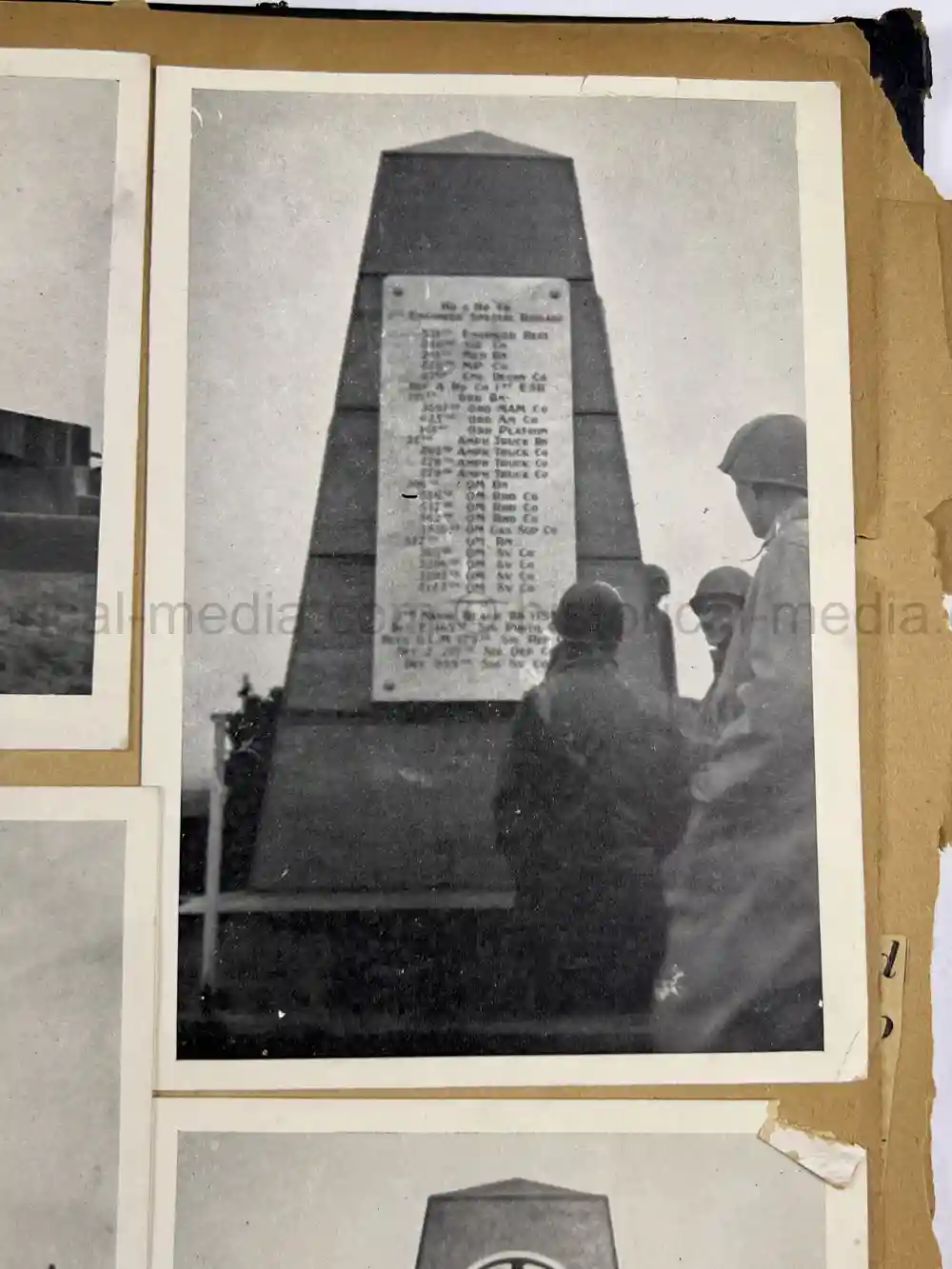 US WWII GI'S PHOTO ALBUM - 16th ARMORED DIVISION - GERMAN INSIGNIA