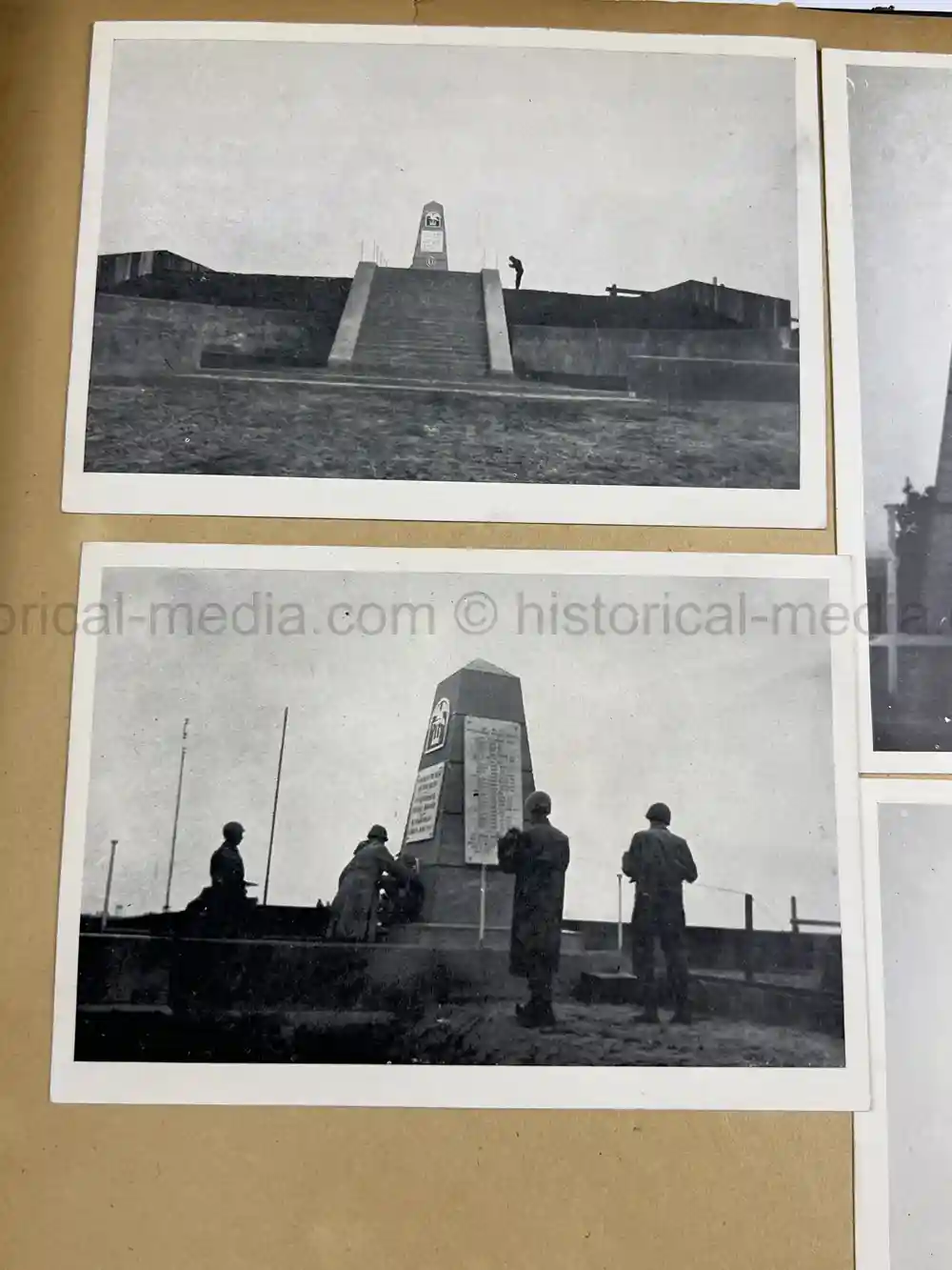 US WWII GI'S PHOTO ALBUM - 16th ARMORED DIVISION - GERMAN INSIGNIA