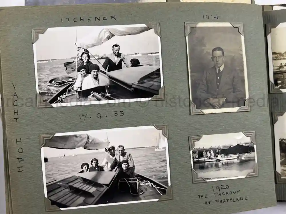 BRITISH INTER-WAR PHOTO ALBUM - ORIGINAL CHARLES LINDBERGH FIRST POST TRANSATLANTIC FLIGHT