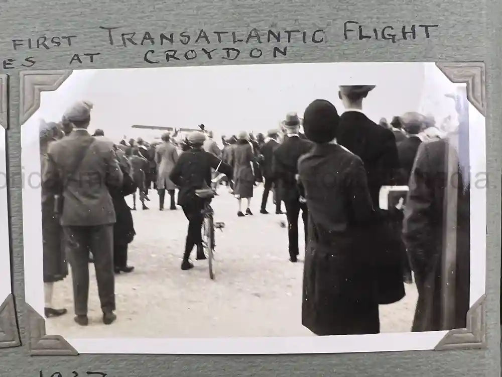 BRITISH INTER-WAR PHOTO ALBUM - ORIGINAL CHARLES LINDBERGH FIRST POST TRANSATLANTIC FLIGHT