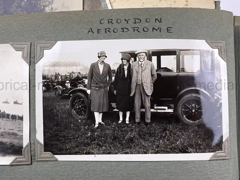 BRITISH INTER-WAR PHOTO ALBUM - ORIGINAL CHARLES LINDBERGH FIRST POST TRANSATLANTIC FLIGHT