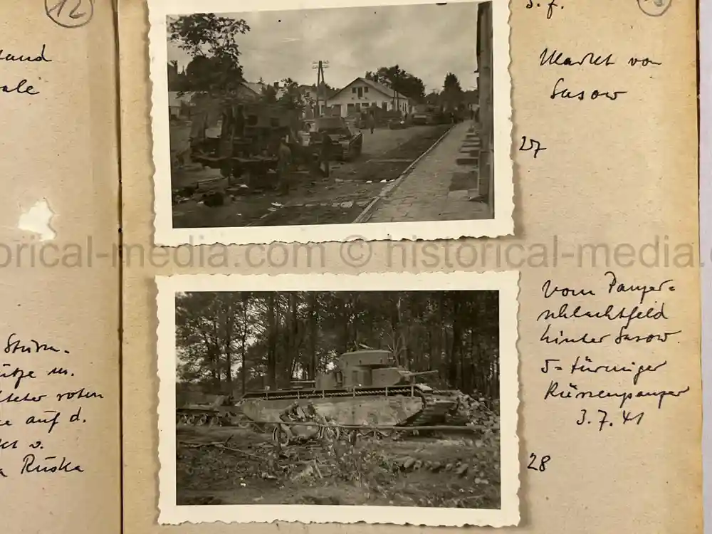 GERMAN WWII ARMY PHOTOGRAPHER'S SAMPLE ALBUM GROUPING - PANZERJÄGER-ABTEILUNG 24 - POLAND, RUSSIA, KRIM GERMAN WWII ARMY PHOTOGRAPHER'S SAMPLE ALBUM GROUPING - PANZERJÄGER-ABTEILUNG 24 - POLAND, RUSSIA, KRIM