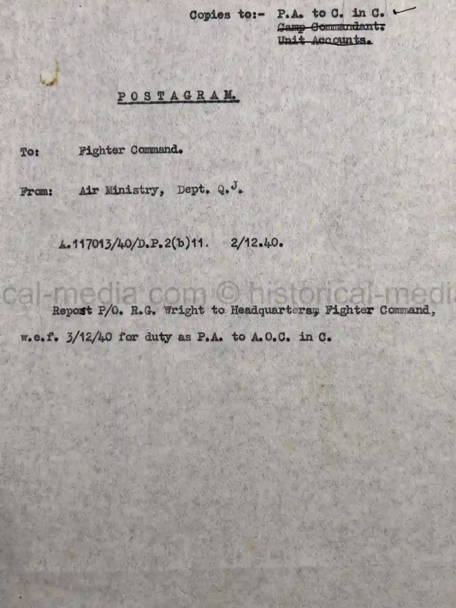 RAF BATTLE OF BRITAIN PHOTO ALBUM - PERSONAL ALBUM OF ROBERT WRIGHT - PERSONAL ASSISTANT TO HUGH DOWDING!