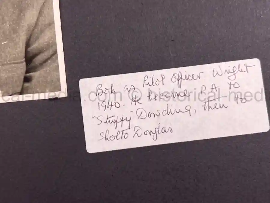 RAF BATTLE OF BRITAIN PHOTO ALBUM - PERSONAL ALBUM OF ROBERT WRIGHT - PERSONAL ASSISTANT TO HUGH DOWDING!