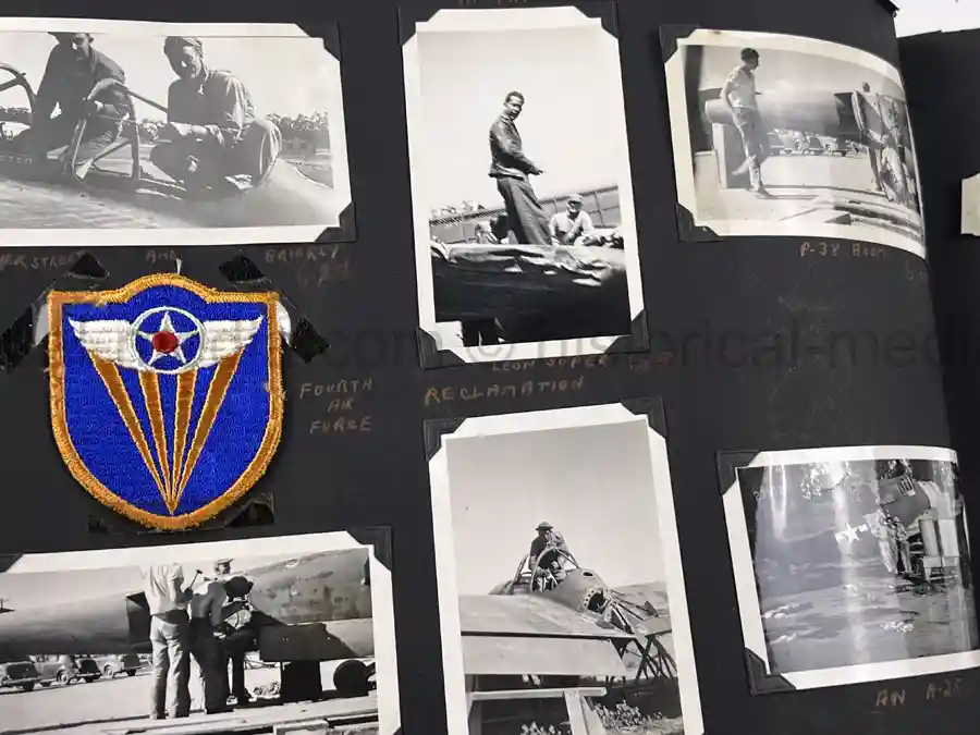 US WWII AIR CORPS PHOTO ALBUM - 31st FIGHTER SQUADRON - MASSIVE!