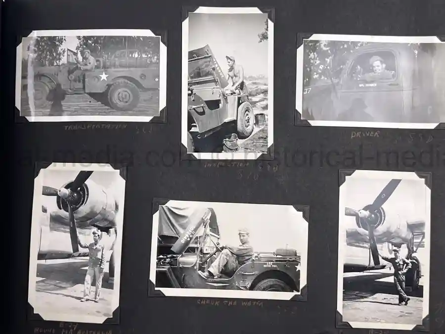 US WWII AIR CORPS PHOTO ALBUM - 31st FIGHTER SQUADRON - MASSIVE!