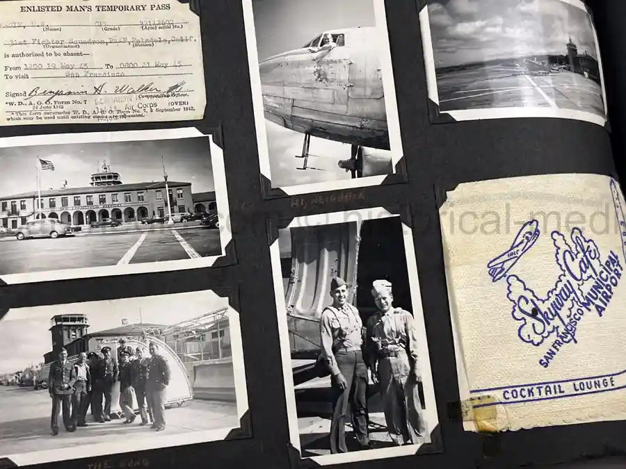 US WWII AIR CORPS PHOTO ALBUM - 31st FIGHTER SQUADRON - MASSIVE!