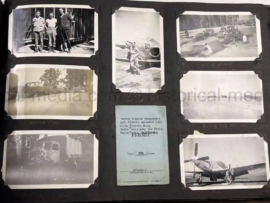 US WWII AIR CORPS PHOTO ALBUM - 31st FIGHTER SQUADRON - MASSIVE!