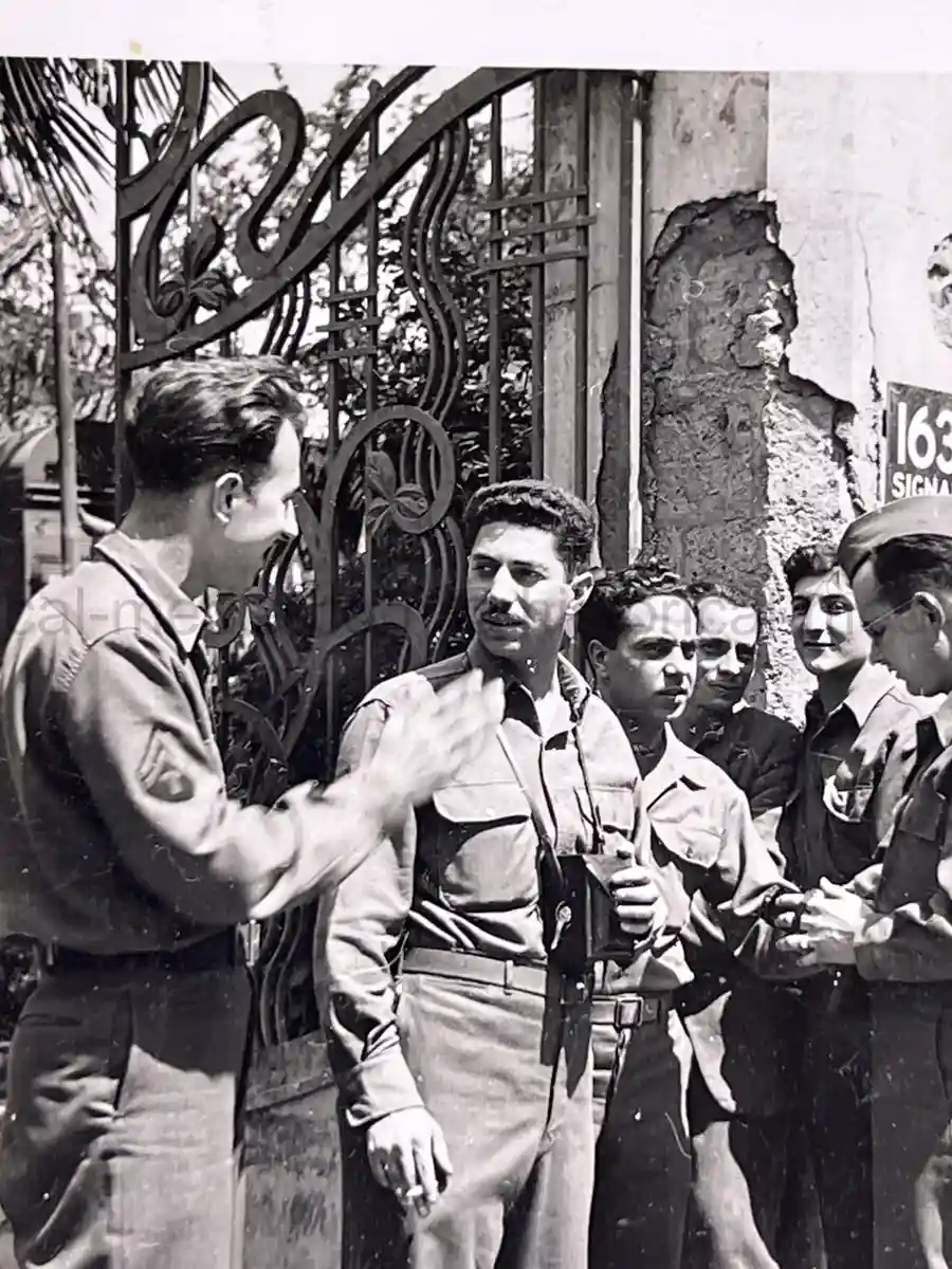 US WWII 5th ARMY PHOTO GROUPING SHOWING GENERAL MARK CLARK