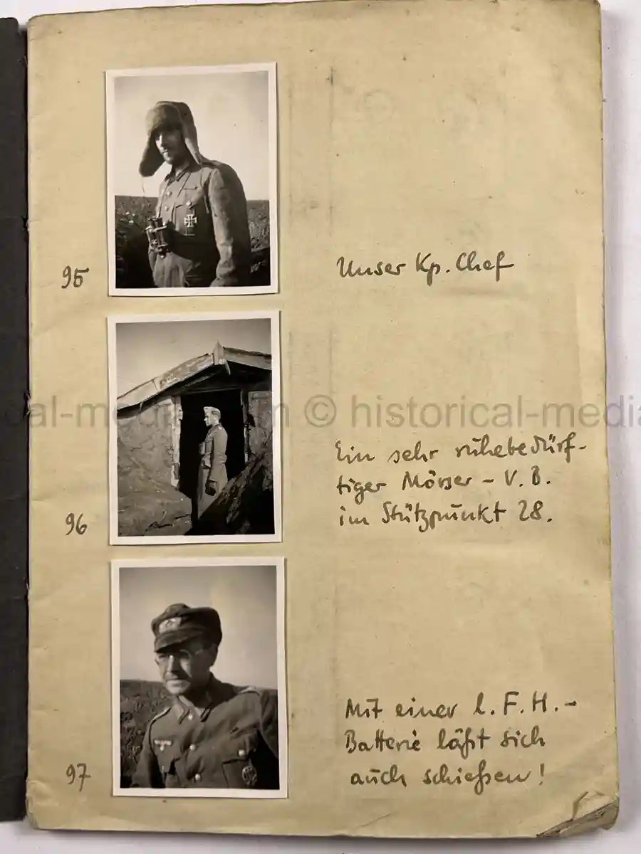 GERMAN WWII ARMY PHOTOGRAPHER'S SAMPLE ALBUM - RUSSIA CAMPAIGN - ART. RGT. 60/65 - KUBAN GERMAN WWII ARMY PHOTOGRAPHER'S SAMPLE ALBUM - RUSSIA CAMPAIGN - ART. RGT. 60/65 - KUBAN