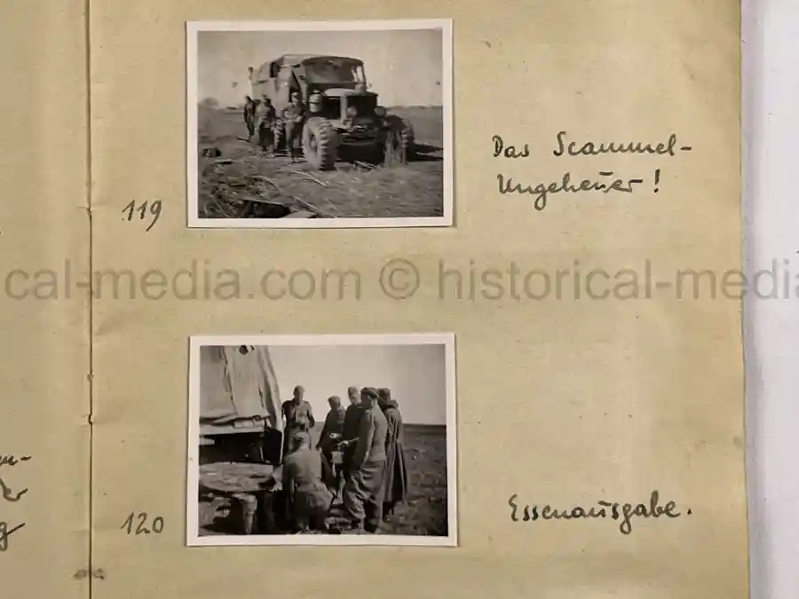 GERMAN WWII ARMY PHOTOGRAPHER'S SAMPLE ALBUM - RUSSIA CAMPAIGN - ART. RGT. 60/65 - KUBAN GERMAN WWII ARMY PHOTOGRAPHER'S SAMPLE ALBUM - RUSSIA CAMPAIGN - ART. RGT. 60/65 - KUBAN