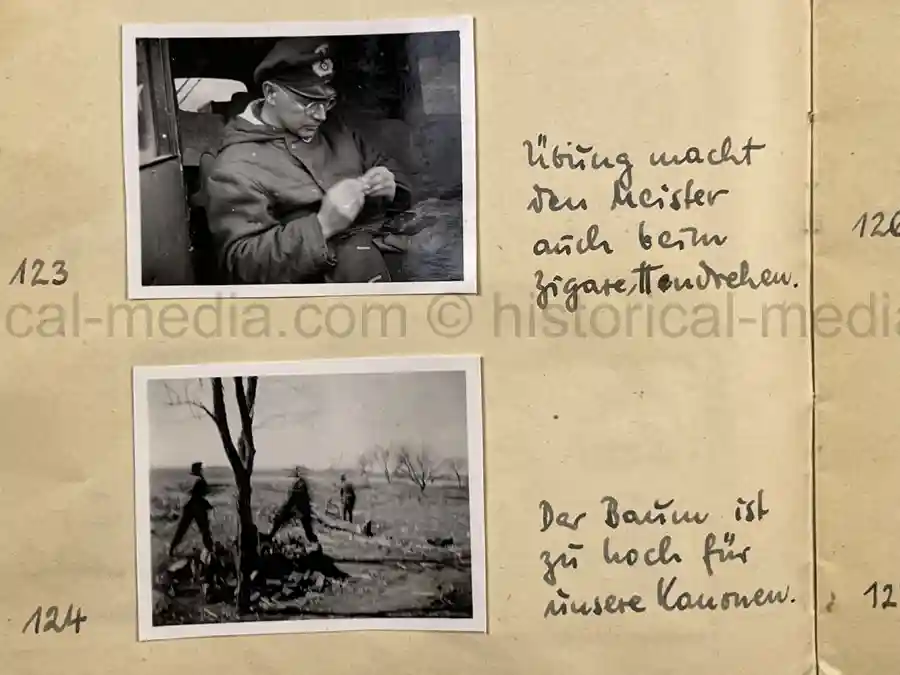 GERMAN WWII ARMY PHOTOGRAPHER'S SAMPLE ALBUM - RUSSIA CAMPAIGN - ART. RGT. 60/65 - KUBAN GERMAN WWII ARMY PHOTOGRAPHER'S SAMPLE ALBUM - RUSSIA CAMPAIGN - ART. RGT. 60/65 - KUBAN