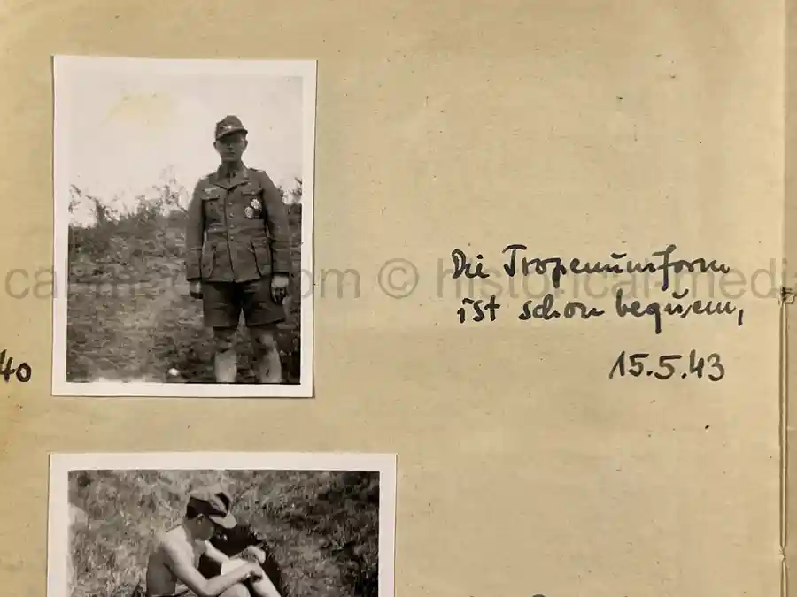 GERMAN WWII ARMY PHOTOGRAPHER'S SAMPLE ALBUM - RUSSIA CAMPAIGN - ART. RGT. 60/65 - KUBAN GERMAN WWII ARMY PHOTOGRAPHER'S SAMPLE ALBUM - RUSSIA CAMPAIGN - ART. RGT. 60/65 - KUBAN