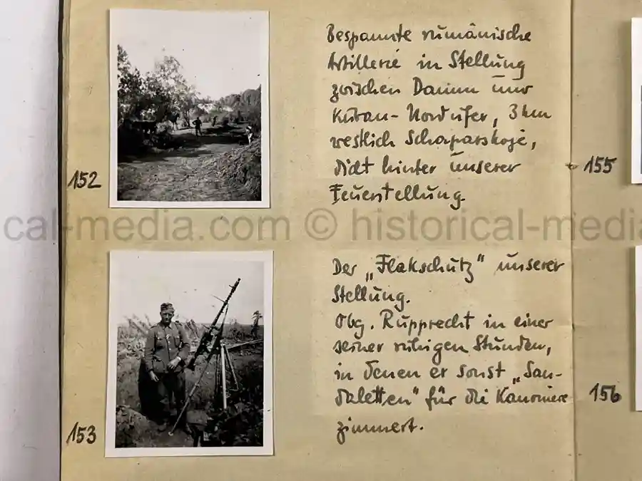 GERMAN WWII ARMY PHOTOGRAPHER'S SAMPLE ALBUM - RUSSIA CAMPAIGN - ART. RGT. 60/65 - KUBAN GERMAN WWII ARMY PHOTOGRAPHER'S SAMPLE ALBUM - RUSSIA CAMPAIGN - ART. RGT. 60/65 - KUBAN