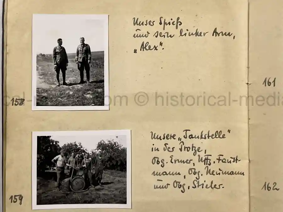 GERMAN WWII ARMY PHOTOGRAPHER'S SAMPLE ALBUM - RUSSIA CAMPAIGN - ART. RGT. 60/65 - KUBAN GERMAN WWII ARMY PHOTOGRAPHER'S SAMPLE ALBUM - RUSSIA CAMPAIGN - ART. RGT. 60/65 - KUBAN