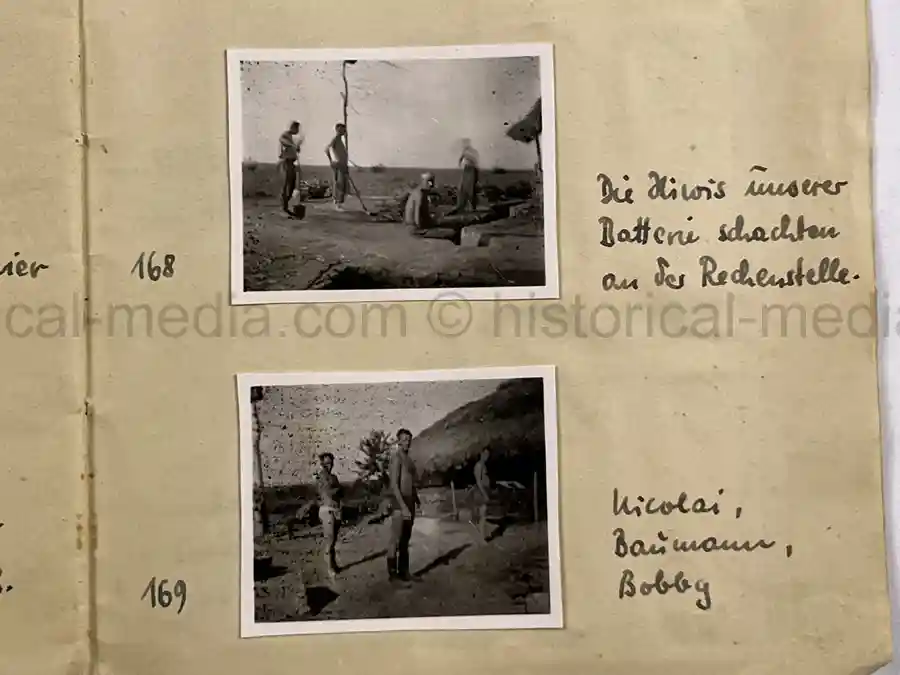 GERMAN WWII ARMY PHOTOGRAPHER'S SAMPLE ALBUM - RUSSIA CAMPAIGN - ART. RGT. 60/65 - KUBAN GERMAN WWII ARMY PHOTOGRAPHER'S SAMPLE ALBUM - RUSSIA CAMPAIGN - ART. RGT. 60/65 - KUBAN