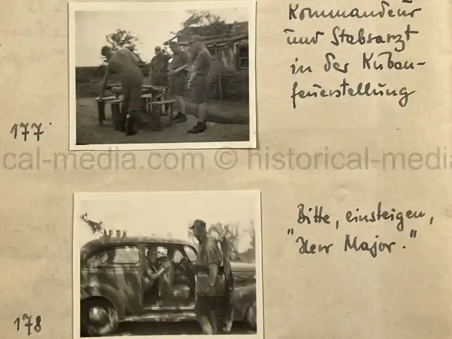 GERMAN WWII ARMY PHOTOGRAPHER'S SAMPLE ALBUM - RUSSIA CAMPAIGN - ART. RGT. 60/65 - KUBAN GERMAN WWII ARMY PHOTOGRAPHER'S SAMPLE ALBUM - RUSSIA CAMPAIGN - ART. RGT. 60/65 - KUBAN
