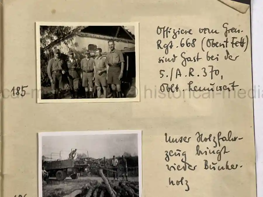 GERMAN WWII ARMY PHOTOGRAPHER'S SAMPLE ALBUM - RUSSIA CAMPAIGN - ART. RGT. 60/65 - KUBAN GERMAN WWII ARMY PHOTOGRAPHER'S SAMPLE ALBUM - RUSSIA CAMPAIGN - ART. RGT. 60/65 - KUBAN