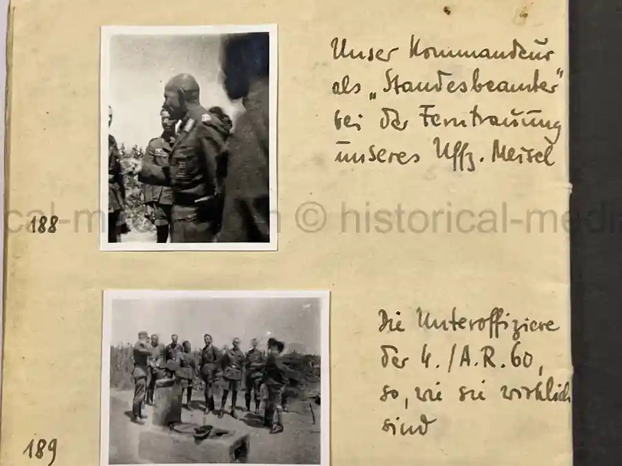 GERMAN WWII ARMY PHOTOGRAPHER'S SAMPLE ALBUM - RUSSIA CAMPAIGN - ART. RGT. 60/65 - KUBAN GERMAN WWII ARMY PHOTOGRAPHER'S SAMPLE ALBUM - RUSSIA CAMPAIGN - ART. RGT. 60/65 - KUBAN