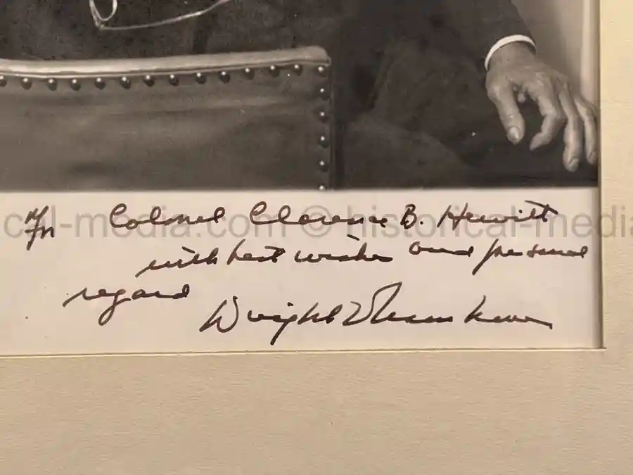  WWII PHOTO ALBUM GROUPING WITH SIGNED MACARTHUR & EISENHOWER FRAMED PHOTOS - 88th BLUE DEVILS