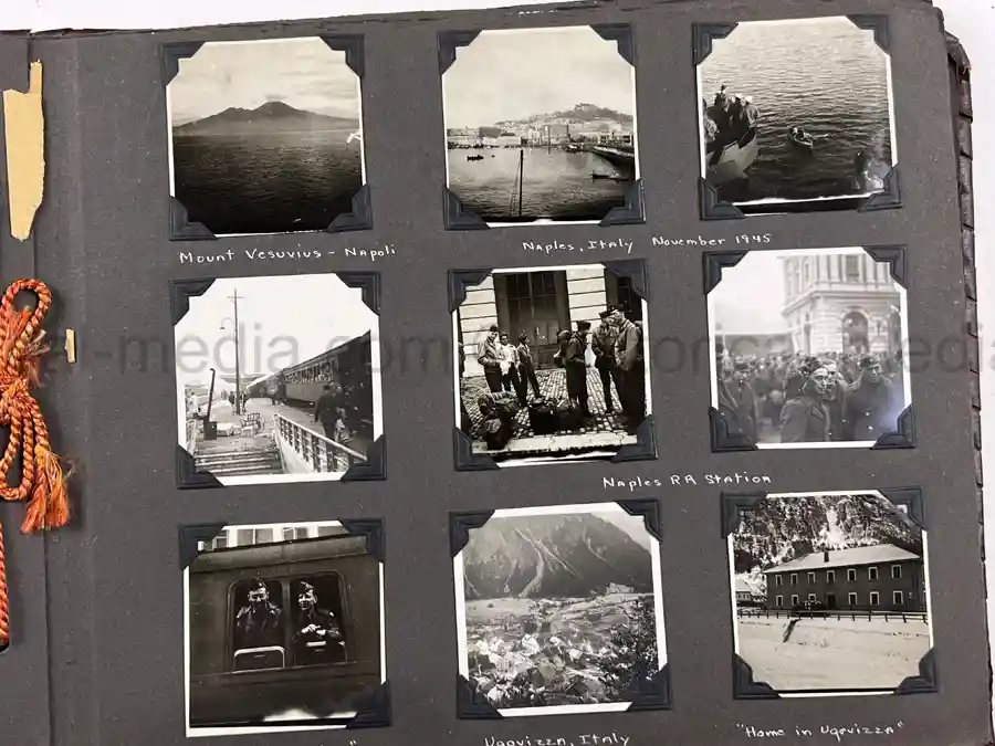  WWII PHOTO ALBUM GROUPING WITH SIGNED MACARTHUR & EISENHOWER FRAMED PHOTOS - 88th BLUE DEVILS