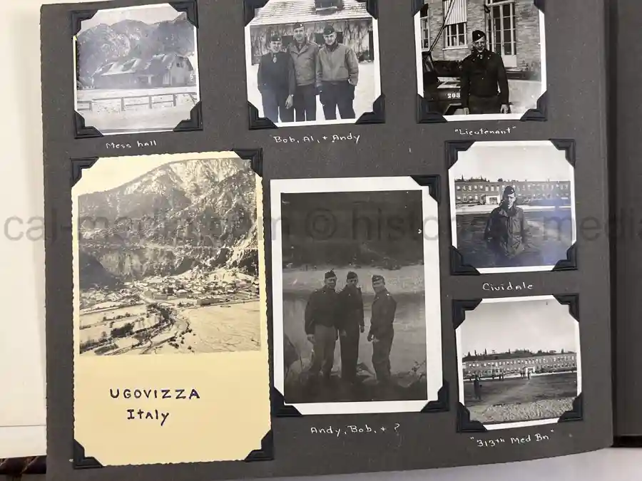  WWII PHOTO ALBUM GROUPING WITH SIGNED MACARTHUR & EISENHOWER FRAMED PHOTOS - 88th BLUE DEVILS