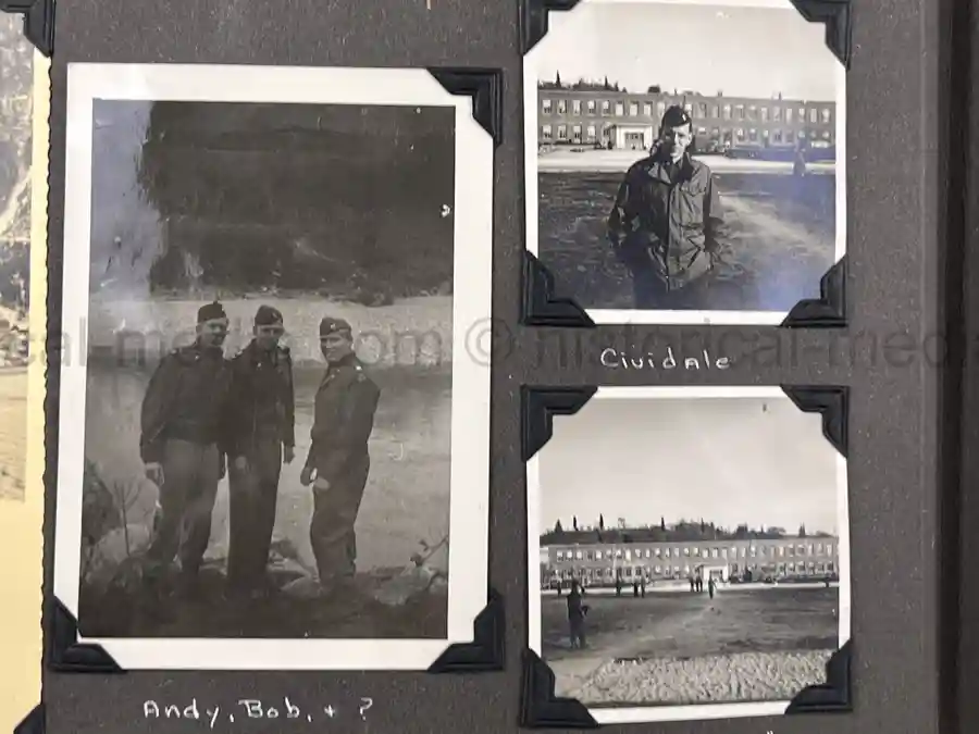  WWII PHOTO ALBUM GROUPING WITH SIGNED MACARTHUR & EISENHOWER FRAMED PHOTOS - 88th BLUE DEVILS