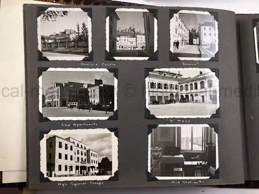  WWII PHOTO ALBUM GROUPING WITH SIGNED MACARTHUR & EISENHOWER FRAMED PHOTOS - 88th BLUE DEVILS