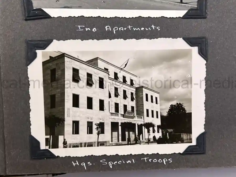  WWII PHOTO ALBUM GROUPING WITH SIGNED MACARTHUR & EISENHOWER FRAMED PHOTOS - 88th BLUE DEVILS