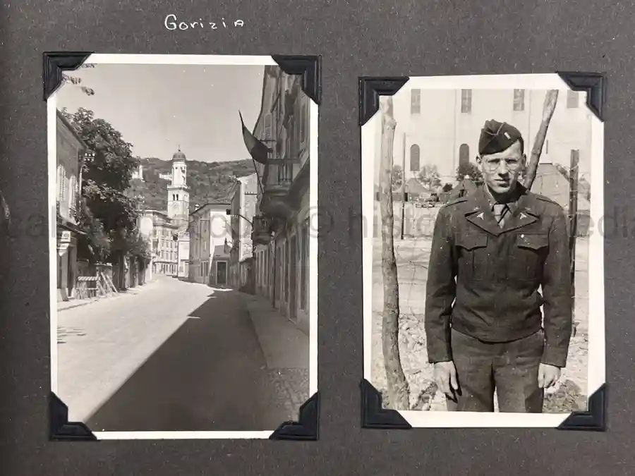  WWII PHOTO ALBUM GROUPING WITH SIGNED MACARTHUR & EISENHOWER FRAMED PHOTOS - 88th BLUE DEVILS