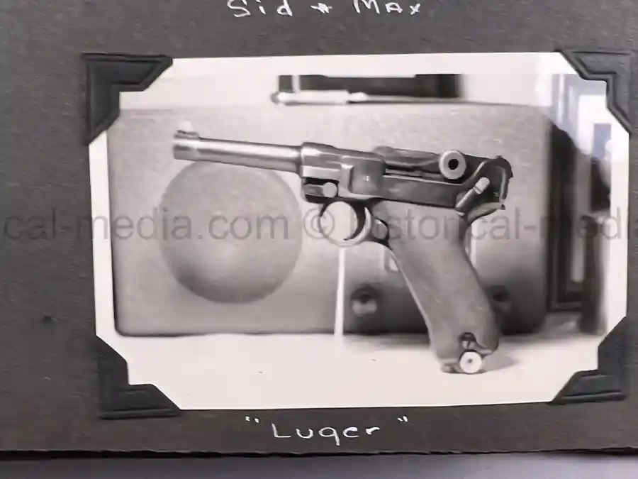  WWII PHOTO ALBUM GROUPING WITH SIGNED MACARTHUR & EISENHOWER FRAMED PHOTOS - 88th BLUE DEVILS