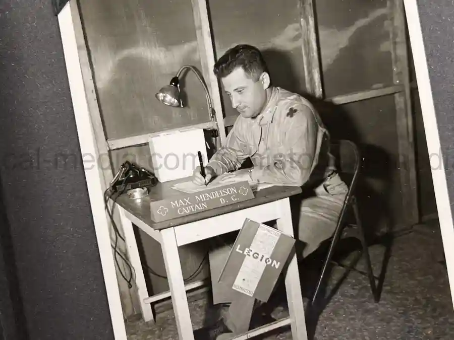  WWII PHOTO ALBUM GROUPING WITH SIGNED MACARTHUR & EISENHOWER FRAMED PHOTOS - 88th BLUE DEVILS