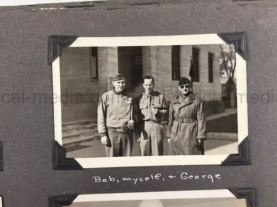  WWII PHOTO ALBUM GROUPING WITH SIGNED MACARTHUR & EISENHOWER FRAMED PHOTOS - 88th BLUE DEVILS