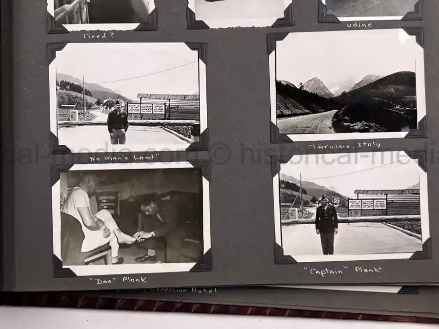  WWII PHOTO ALBUM GROUPING WITH SIGNED MACARTHUR & EISENHOWER FRAMED PHOTOS - 88th BLUE DEVILS