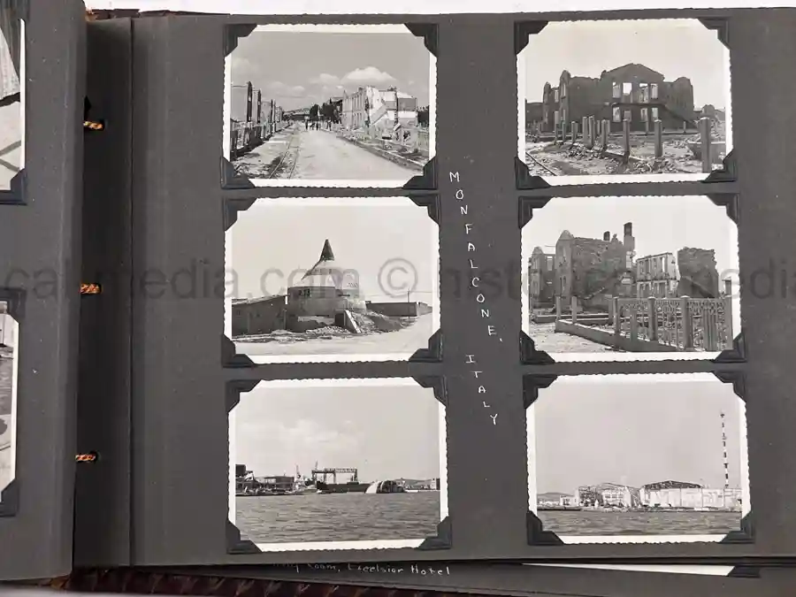  WWII PHOTO ALBUM GROUPING WITH SIGNED MACARTHUR & EISENHOWER FRAMED PHOTOS - 88th BLUE DEVILS