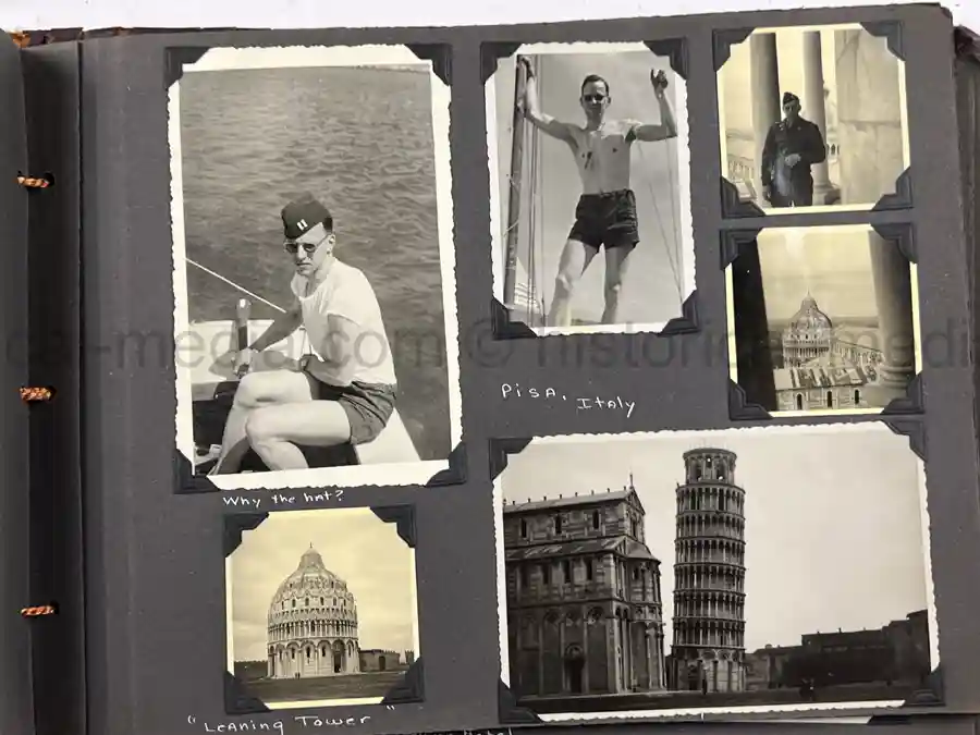  WWII PHOTO ALBUM GROUPING WITH SIGNED MACARTHUR & EISENHOWER FRAMED PHOTOS - 88th BLUE DEVILS