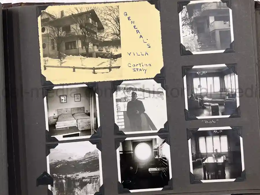  WWII PHOTO ALBUM GROUPING WITH SIGNED MACARTHUR & EISENHOWER FRAMED PHOTOS - 88th BLUE DEVILS