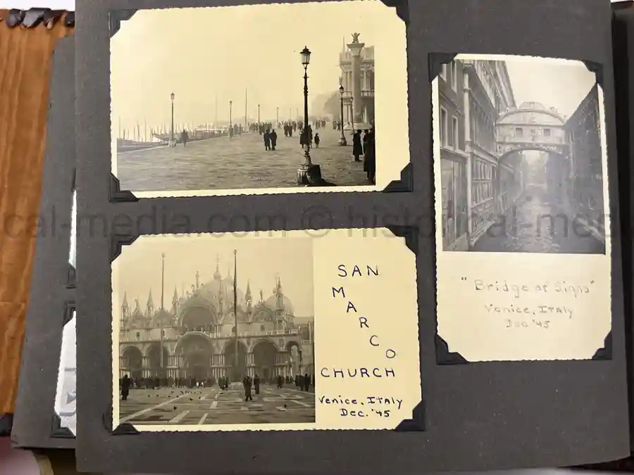  WWII PHOTO ALBUM GROUPING WITH SIGNED MACARTHUR & EISENHOWER FRAMED PHOTOS - 88th BLUE DEVILS