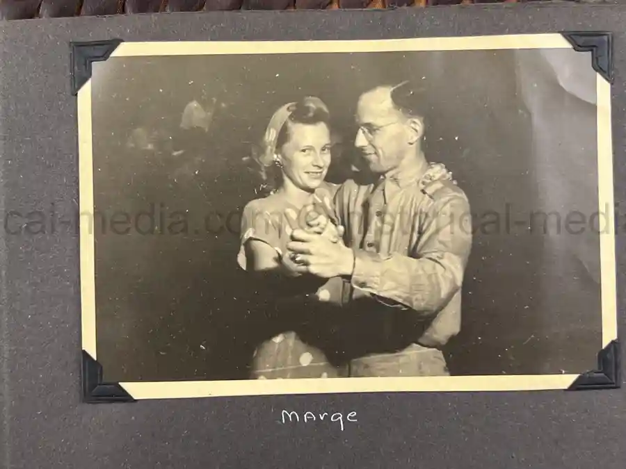  WWII PHOTO ALBUM GROUPING WITH SIGNED MACARTHUR & EISENHOWER FRAMED PHOTOS - 88th BLUE DEVILS