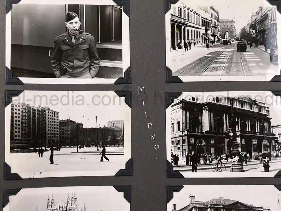  WWII PHOTO ALBUM GROUPING WITH SIGNED MACARTHUR & EISENHOWER FRAMED PHOTOS - 88th BLUE DEVILS