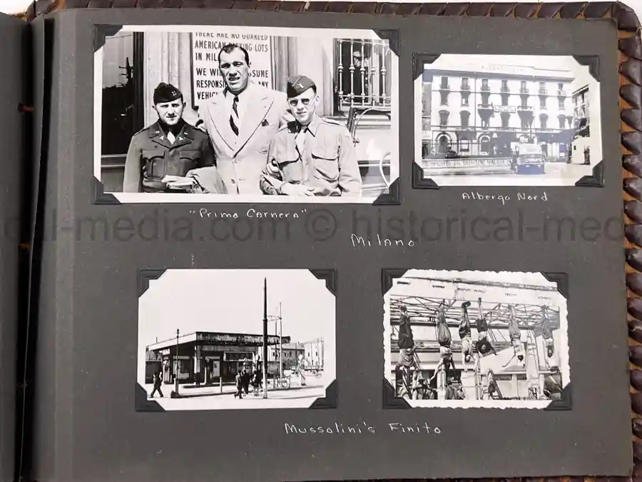  WWII PHOTO ALBUM GROUPING WITH SIGNED MACARTHUR & EISENHOWER FRAMED PHOTOS - 88th BLUE DEVILS