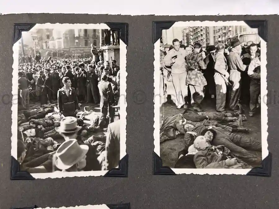  WWII PHOTO ALBUM GROUPING WITH SIGNED MACARTHUR & EISENHOWER FRAMED PHOTOS - 88th BLUE DEVILS