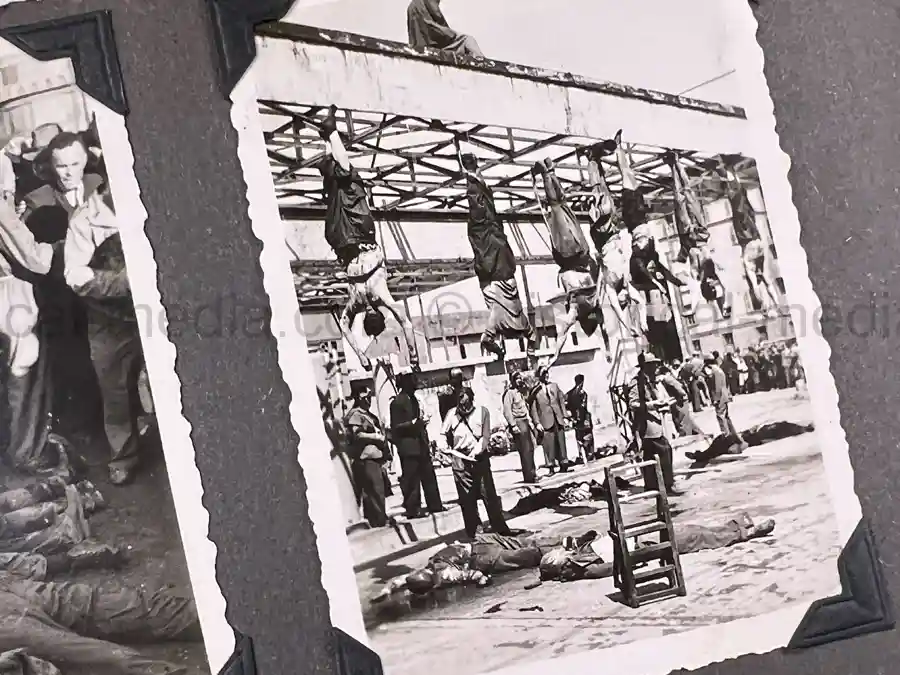  WWII PHOTO ALBUM GROUPING WITH SIGNED MACARTHUR & EISENHOWER FRAMED PHOTOS - 88th BLUE DEVILS