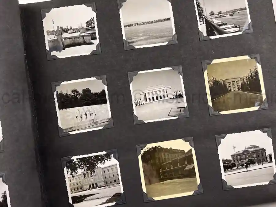  WWII PHOTO ALBUM GROUPING WITH SIGNED MACARTHUR & EISENHOWER FRAMED PHOTOS - 88th BLUE DEVILS