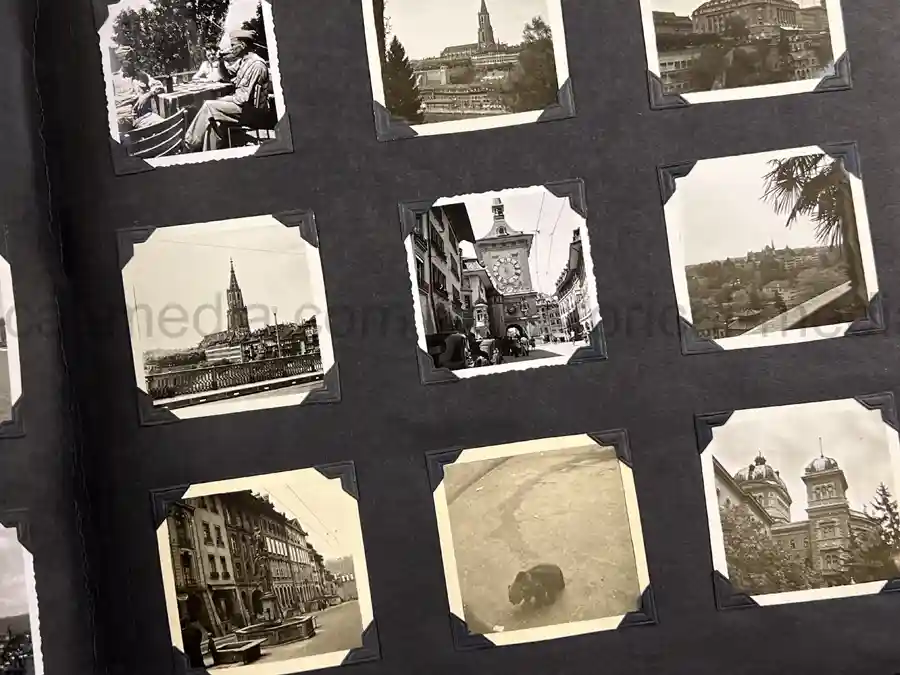  WWII PHOTO ALBUM GROUPING WITH SIGNED MACARTHUR & EISENHOWER FRAMED PHOTOS - 88th BLUE DEVILS