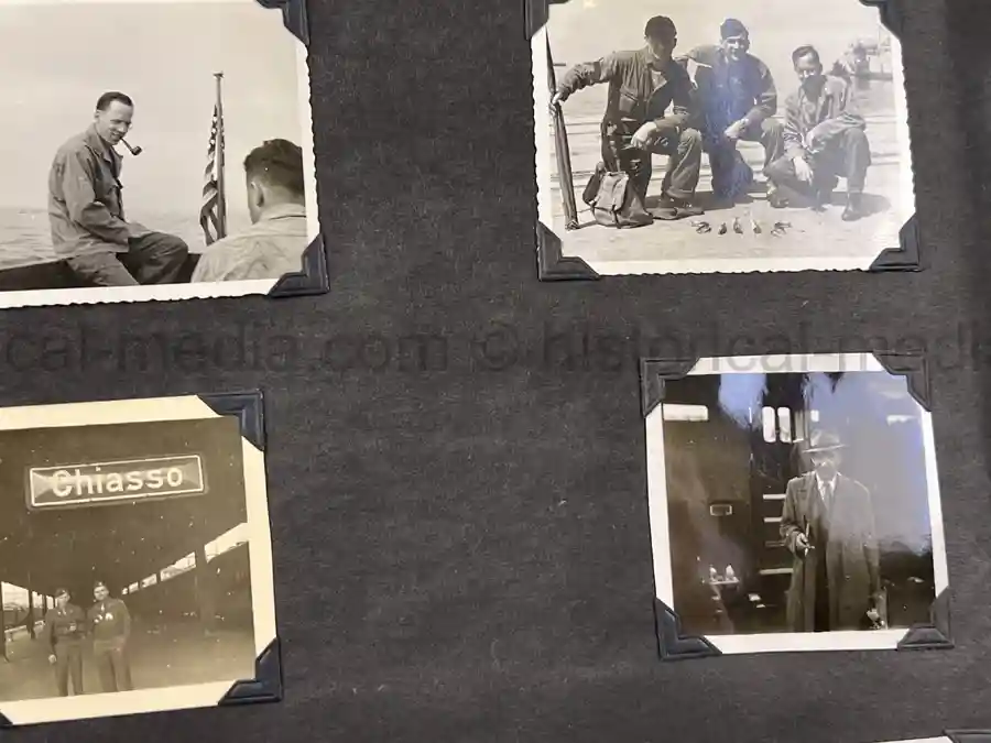  WWII PHOTO ALBUM GROUPING WITH SIGNED MACARTHUR & EISENHOWER FRAMED PHOTOS - 88th BLUE DEVILS