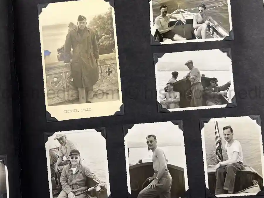  WWII PHOTO ALBUM GROUPING WITH SIGNED MACARTHUR & EISENHOWER FRAMED PHOTOS - 88th BLUE DEVILS