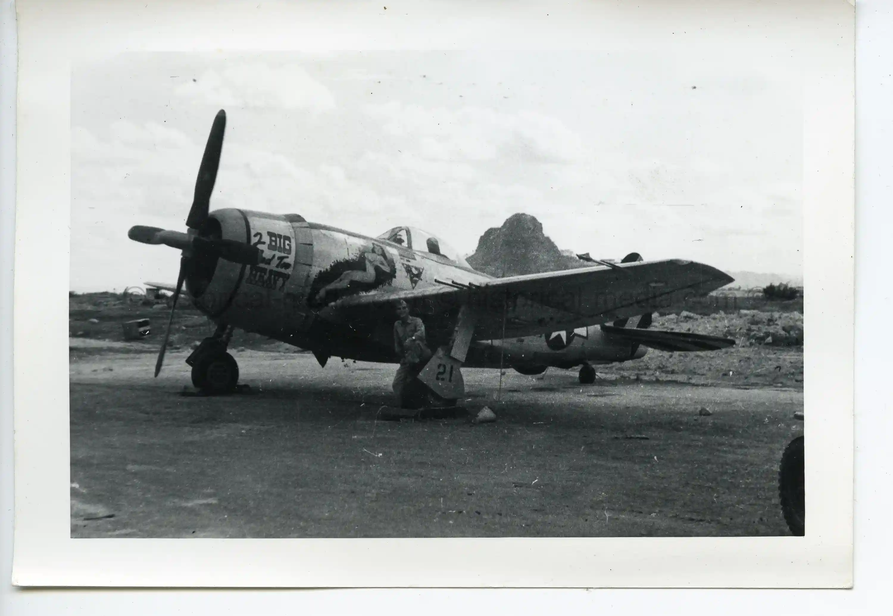 USAAF PHOTO - P-47 44-88043 + NOSE ART - 