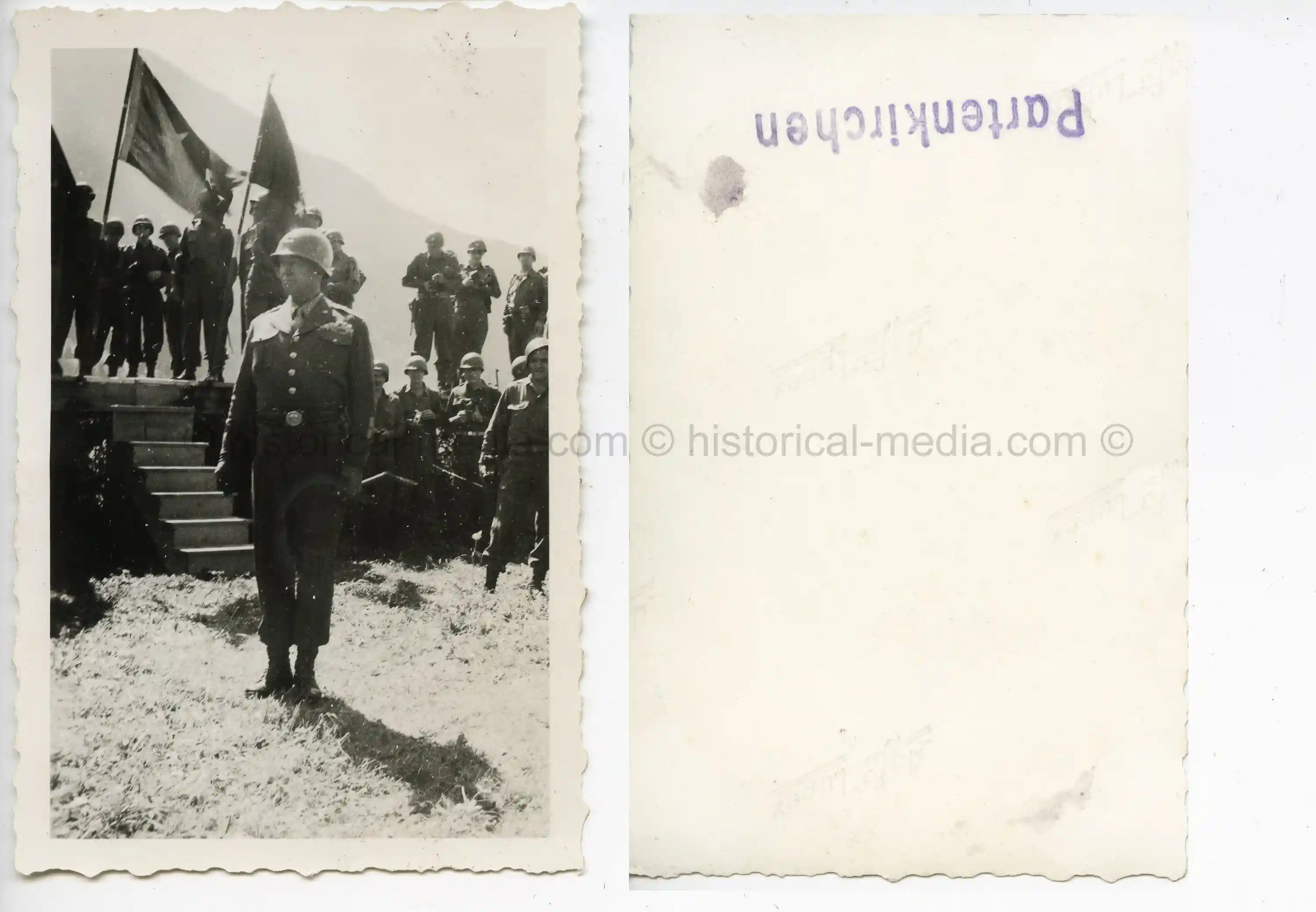 ORIGINAL PRIVATE PHOTO OF GENERAL GEORGE PATTON - JULY 1945 - PARTENKIRCHEN, GERMANY